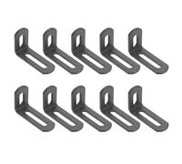 QUARKZMAN 10 Pezzi Staffe Angolari Regolabili A L Con Fessure 2"x1.2"x0.7" 90 Gradi Supporto In Acciaio Per Scaffalature Costruzione Mobili In Legno Grigio Scuro