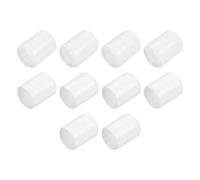 QUARKZMAN 10 Pezzi Tappi Terminali in Gomma Cappucci Terminali 15mm ID Protezioni per Filettatura Viti Copertura Cappuccio Terminale Rotondo in Vinile Bianco
