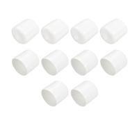 QUARKZMAN 10 Pezzi Tappi Terminali in Gomma Cappucci Terminali 25mm ID Protezioni per Filettatura Viti Copertura Cappuccio Terminale Rotondo in Vinile Bianco