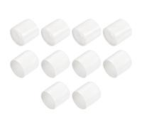 QUARKZMAN 10 Pezzi Tappi Terminali in Gomma Cappucci Terminali 30mm ID Protezioni per Filettatura Viti Copertura Cappuccio Terminale Rotondo in Vinile Bianco