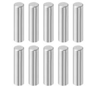 QUARKZMAN 10 Pz 8 mm x 30 mm perni di legno, perni cilindrici in acciaio inossidabile 316L supporto mensola perno perno asta fissaggio elementi mensola perni in metallo tonalità argento