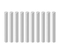 QUARKZMAN 10 Pz 8 mm x 65 mm perni di legno, perni cilindrici in acciaio inossidabile 316L supporto mensola perno perno asta fissaggio elementi mensola perni in metallo tonalità argento