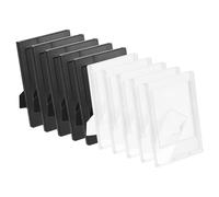 QUARKZMAN 10 Pz Mini Cornici per Foto 2.4 x 3.6 Pollici Rettangolo Piccolo Supporto per Cornice per Foto da Tavolo Dipinti Paesaggi Poster Opere d'Arte, Multicolore