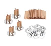 QUARKZMAN 10 Set di Stoppini per Candele in Legno 0.5 x 0.8 Pollici | Con Supporto a Forma di Croce, Nuclei per Candele Forniture, Stoppini Naturali in Legno