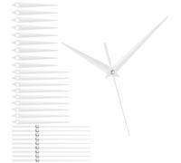 QUARKZMAN 10 Set Lancette Orologio, Kit Parti Meccanismo Sostituzione Solo Lancette Alluminio per DIY Riparazione Parti Movimento per Decorazione, Bianco 3.66 Pollici