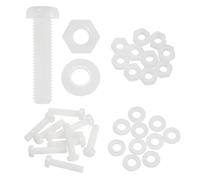 QUARKZMAN 10 Set Viti A Testa Tonda In Nylon PA66 M8x35mm Con Croce Phillips Dadi Esagonali Rondelle Assortimento Kit Viti Metriche A Filettatura Completa Per Assemblaggio Macchine Bianco