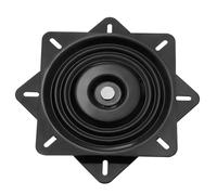 QUARKZMAN 10" Sgabello Girevole di Ricambio, Girevole a 360° Lazy Susan, Piastra di Montaggio Base Girevole a Sfera Semi-Quadrata per Poltrona Reclinabile o Tavolo, Nero (250x2mm)