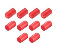 QUARKZMAN 10 Tappi per Estremità in Gomma da 10,5 mm di Diametro Copertura per Estremità Rotonda in Vinile Protettore Filettato Rosso
