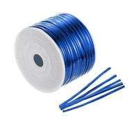 QUARKZMAN 100 Iarde Metallizzato Torsione Lacci Pane Sacchetto Torsione Lacci per Imballaggio Torta Caramelle Caffè Borse per Dolcetti Matrimonio Festa Piante Arte Artigianato Blu