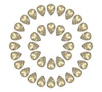 QUARKZMAN 100 Pc Cristalli AB Con Punta A Goccia, 7x10mm Cristalli A Facette Per Cover Telefono DIY Gioielli Decorarezione Abiti, Marrone Dorato Scuro.