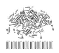QUARKZMAN 100 Pcs 2mm x 10mm Perno Cilindrico Acciaio Cuscinetto Perno Cilindrico Supporto Mensola Perno Asta Elementi Di Fissaggio Perno Mensola Metallo+/-0.02mm, Tono Argento