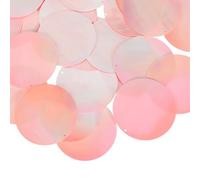 QUARKZMAN 100 Pcs Paillett Piatte Rotondo 40mm/1.6 Pollici Paillett Sciolte Con Foro Singolo Per Ricamo Fai Da Te Abbigliamento Creazione Gioielli, AB Rosa Chiaro