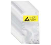 QUARKZMAN 100 Pezzi Borsa Anti-Statica 2.4" x 4.5" Aperta In Alto Borsa Schermante ESD Con Etichette Per Hard Drive HDD SSD Dispositivi Elettronici Schede Madri Argento