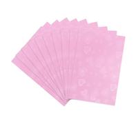 QUARKZMAN 100 Pezzi Custodie Per Fotocard, 3.5" x 1.5" Proteggi Card Plastico A Forma Di Cuore Custodie Per Card Laser Lampeggianti-Per Kpop, Fotocard, Card Di Dimensioni Standard, Rosa