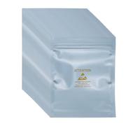 QUARKZMAN 100 Pezzi Sacchetti Antistatici 4.3" x 5.9" Sacchetti Schermanti ESD Richiudibili Con Etichette Per Hard Drive HDD SSD Dispositivi Elettronici Schede Madri Grigio Argento