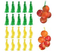 QUARKZMAN 100 Pezzi Sacchetti Per La Schiusa Delle Uova 40 Cm Giallo/Verde | Rete Nylon, Riutilizzabile, Per Prodotti Forti Elastici, Sacchetti Di Plastica Per Bollitura Di Frutti