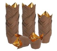 QUARKZMAN 100 pirottini per frittella in carta stagnola oro/caffè