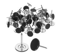 QUARKZMAN 100 Punti Tappezzeria 11mm X 15mm Punti Decorative Spilli Nero | Testa Piatta, Per Mobili, Per Divani Testiere Letti