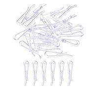 QUARKZMAN 100 Pz 1,52 Pollici Clip a Forma di U per Camicia, Clip per Camicie con Denti, Mollette per Calzini, Pantaloni, Cravatte, Camicie, Abiti, Trasparenti