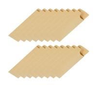 QUARKZMAN 100 Pz Buste per Posate in Carta 8 x 2.4 Pollici Buste per Posate Monouso in Carta Kraft Oleata Portaposate per Posate Cucchiai Bacchette, Marrone
