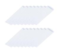 QUARKZMAN 100 Pz Buste per Posate in Carta 9,8 x 3 Pollici Buste per Posate Monouso in Carta Kraft Oleata Portaposate per Posate Cucchiai Bacchette, Bianco