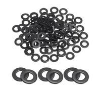 QUARKZMAN 100 Pz Rondelle Piatte in Acciaio Inossidabile M4, 4.3mm ID x 9mm OD x 0.8mm Spessore Zincato Nero per Viti e Bulloni