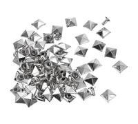 QUARKZMAN 100 Set Rivetti a Piramide Quadrata 8mm Tonalità argento