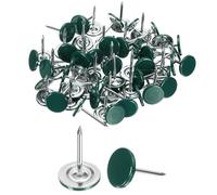 QUARKZMAN 100Pcs Borchie Per Tappezzeria 11mmx17mm Testa Piatta Borchie Decorative Chiodi Per Mobili Spilli Per Divani Testiere Letto Verde
