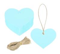 QUARKZMAN 100Pcs Etichette Regalo 2.2 x 2.6 Pollici Di Carta Colore Blu