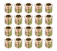QUARKZMAN 100Pcs Inserti Filettati, M8-1.25x15 Lega Di Zinco Testa Esagonale Cava Dadi A Inserimento Filettato Connettore Per Bulloni Mobili Attrezzi E Accessori Per Lavorazione Del Legno