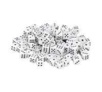 QUARKZMAN 100Pcs Mini Dadi, 5mm/0.2" Dadi Acrilici Piccoli A Sei Facce Con Punti Per Giochi Da Tavolo Party E Attività, Bianco/Nero