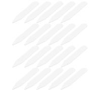 QUARKZMAN 100Pcs Supporti per Colletti Uomo 7x1.2cm LxW Impermeabili Bianco | per Camicie Eleganti, Supporti per Colletti in Plastica, Accessori Invisibili, per Mantenere la Forma
