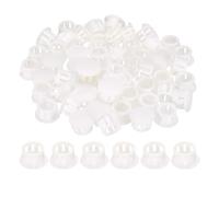 QUARKZMAN 100pcs Tappi Forati in Plastica Nylon, 1/2"(13mm) Tappi Rotondi per Fori di Trapano Coperture Fori Tappi in Plastica Bloccanti Inserti Tappi Finali per Mobili Cucina, Bianco