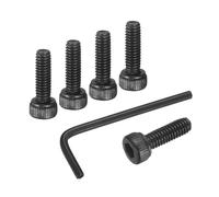 QUARKZMAN 100Pcs Viti A Testa Cava Esagonale, M2.5x8mm 304 Acciaio Inossidabile Viti Macchina Con Chiave Esagonale, Filettatura Completa, Nero