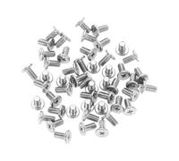 QUARKZMAN 100Pcs Viti A Testa Piatta Rotonda M3-0.5 x 6mm 304 Acciaio Inossidabile A Guida Phillips Viti Per Macchina Hardware Di Fissaggio Per Collegamento Mobili