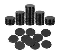 QUARKZMAN 100Pezzi 0.7 Pollici Poker Chips, Plastic Bingo Chips Learning Counters Counting Counters Disks Markers Opaque Game Tokens Per Game Play Math Counting, Nero, Piatto
