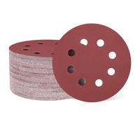 QUARKZMAN 100Pz 125mm 5 Inch Dischi Leviganti 8 Fori Grana 1000 Carta Vetrata a Gancio e Anello per Levigatrice Orbitale per Lavorazione del Legno Automobilistico Metallo