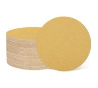 QUARKZMAN 100Pz 125mm 5 Inch Disco Levigatore 100 Grit Carta Vetrata a Gancio e Anello per Levigatrice Orbitale per Lavorazione del Legno Automobilistico Metallo, Oro