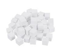 QUARKZMAN 100pz blocco in Legno per Artigianato, Cubo in Legno di Pino Non Finito da 3/8 Pollici per Progetti di Artigianato Fai da Te, Bianco