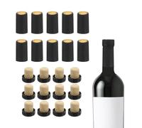 QUARKZMAN 100Pz Capsule Termoretraibili PVC 12Pz Tappi a T a Scomparsa Bottiglie Vino Sigillante Bottiglie Vino, Avvolgimento Termoretraibile Vino per Vetro, Cantine, 32x50mm, Nero