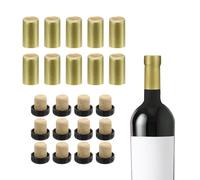 QUARKZMAN 100Pz Capsule Termoretraibili PVC 12Pz Tappi a T a Tenuta Ermetica Bottiglie Vino Sigillante Bottiglie Vino, Capsule Termoretraibili per Vetro, Cantine Casa, 32x45mm, Oro