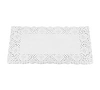 QUARKZMAN 100Pz Centrini Di Carta Pizzo Bianco 7,5 X12 Pollici Pollici Centrini Di Carta Rettangolari Per Tovagliette Per Matrimoni, Compleanni E Feste Del Tè