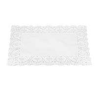 QUARKZMAN 100Pz Centrini Di Carta Pizzo Bianco10 X14 Pollici Centrini Di Carta Rettangolari Per Tovagliette Per Matrimoni, Compleanni E Feste Del Tè