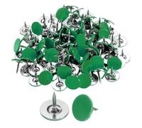 QUARKZMAN 100Pz Chiodi per Tappezzeria, Testa Piatta da 11mmx10mm Chiodi Decorativi per Mobili Puntine per Mobili Divani Testate, Verde