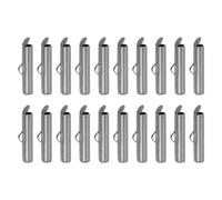 QUARKZMAN 100pz Chiusure a Scatto per Estremità, 20mm Fermagli Sfera Tubi Tappi per Creazione Gioielli Fai Da Te Più Fili, Nero Metallizzato