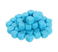 QUARKZMAN 100Pz Dadi Bianchi a Sei Facce Arrotondati 20mm/0.8pollici Cubo Dadi Acrilico con Superficie Levigata per Feste Giochi da Tavolo Artigianato Creazione, Blu Cielo