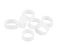 QUARKZMAN 100pz Elastici in Gomma Siliconica, 10x5mm Fascette in Silicone Fascette Fermacavi Elastici Resistenti Antiscivolo per Avvolgimenti Avvolgimento Cavi Borse, Bianco