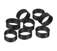 QUARKZMAN 100pz Elastici in Gomma Siliconica, 10x5mm Fascette in Silicone Fascette Fermacavi Elastici Resistenti Antiscivolo per Avvolgimenti Avvolgimento Cavi Borse, Nero