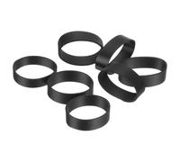 QUARKZMAN 100pz Elastici in Gomma Siliconica, 12x5mm Fascette in Silicone Fascette Fermacavi Elastici Resistenti Antiscivolo per Avvolgimenti Avvolgimento Cavi Borse, Nero