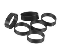 QUARKZMAN 100pz Elastici in Gomma Siliconica, 15x5mm Fascette in Silicone Fascette Fermacavi Elastici Resistenti Antiscivolo per Avvolgimenti Avvolgimento Cavi Borse, Nero
